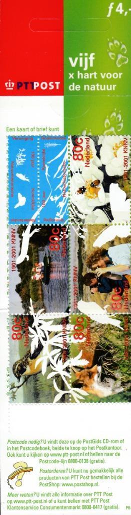 Postzegelboekje PB 64 vijf keer hart voor de natuur pfr (14), Postzegels en Munten, Postzegels | Nederland, Postfris, Ophalen of Verzenden