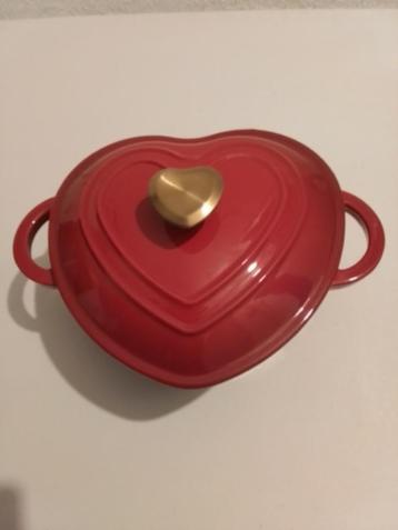 Gietijzeren Braadpan  Buccan Hartvormig 20 cm- Rood