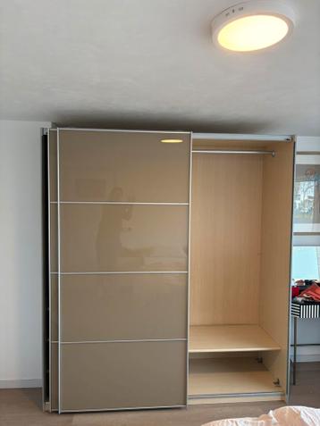 Kledingkast met schuifdeuren beige - afbeelding 6 Kledingkast met schuifdeuren beige - afbeelding 6