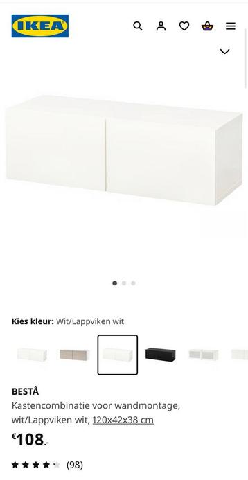 Ikea Besta meubel (2x) wit - afbeelding 1 Ikea Besta meubel (2x) wit - afbeelding 1