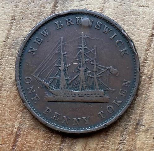 New-Brunswick (Canada) one penny token 1843, Postzegels en Munten, Munten | Amerika, Losse munt, Noord-Amerika, Ophalen of Verzenden