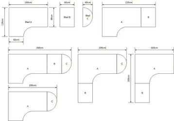 Hoekbureau - Diverse Opstellingen Mogelijk - afbeelding 8 Hoekbureau - Diverse Opstellingen Mogelijk - afbeelding 8