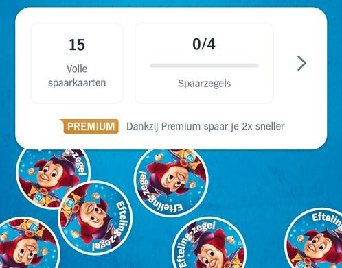 Digitale Efteling spaarzegels (per spaarkaart), Tickets en Kaartjes, Kortingen en Cadeaubonnen, Eén persoon, Pretpark, Kortingsbon