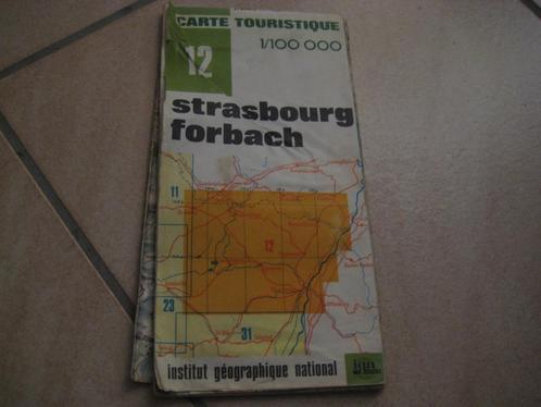 oude IGN detailkaart 12: Strasbourg - Forbach, Boeken, Atlassen en Landkaarten, Gelezen, Landkaart, Frankrijk, 1800 tot 2000, Verzenden