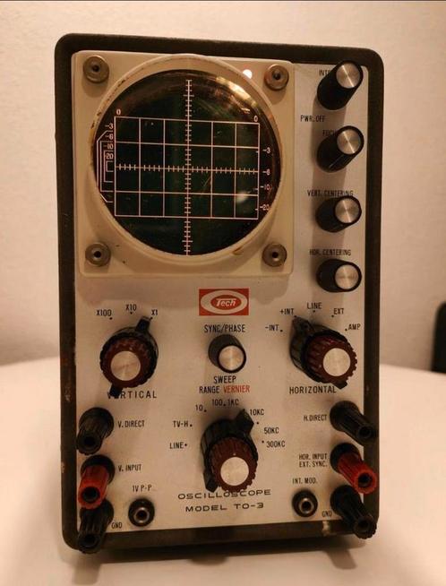 Oscilloscoop Tech TO-3 Made in Japan 1960s, Doe-het-zelf en Verbouw, Meetapparatuur, Gebruikt, Ophalen of Verzenden