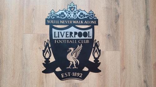 Liverpool-logo - 60x40 cm - RVS gelakt - wanddecoratie, Huis en Inrichting, Woonaccessoires | Wanddecoraties, Nieuw, Ophalen of Verzenden