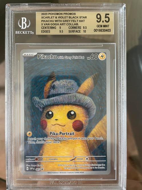 Pikachu Van gogh promo BGS/Beckett  9.5, Hobby en Vrije tijd, Verzamelkaartspellen | Pokémon, Zo goed als nieuw, Ophalen of Verzenden