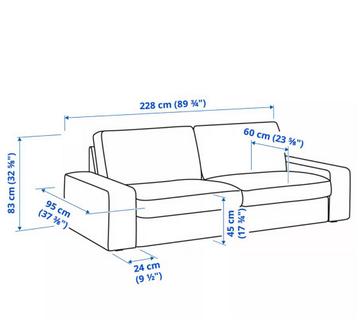 IKEA KIVIK BANK 3-zits (228 cm) Lichtgrijs - afbeelding 8 IKEA KIVIK BANK 3-zits (228 cm) Lichtgrijs - afbeelding 8