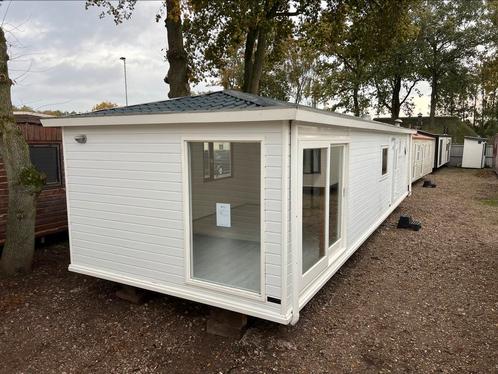 Excellent Mobielbouw Chalet 12 x 4 m Kunststof Winterhard, Caravans en Kamperen, Stacaravans, tot en met 6, Ophalen of Verzenden