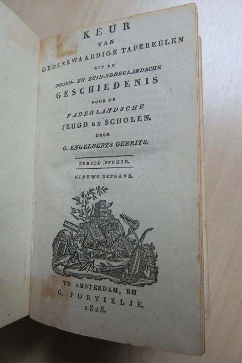 antiek boek KEUR van Gedenkwardige Tafereelen ..........1828, Antiek en Kunst, Antiek | Boeken en Bijbels, Verzenden