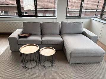 IKEA KIVIK 3-zitsbank met chaise longue - Beige/Grijs - afbeelding 2 IKEA KIVIK 3-zitsbank met chaise longue - Beige/Grijs - afbeelding 2