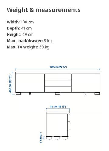 IKEA BESTÅ BURS tv-meubel in hoogglans zwart - afbeelding 9 IKEA BESTÅ BURS tv-meubel in hoogglans zwart - afbeelding 9