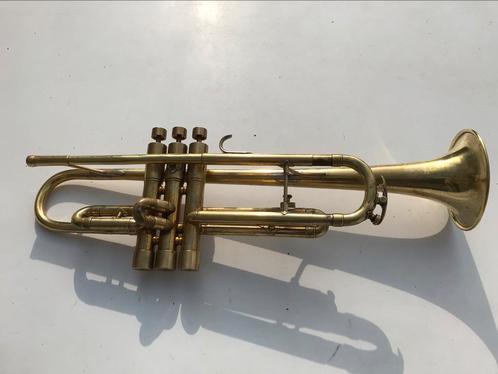 Mooie King American Standard uit 1957, Muziek en Instrumenten, Blaasinstrumenten | Trompetten, Gebruikt, Bes-trompet, Ophalen of Verzenden