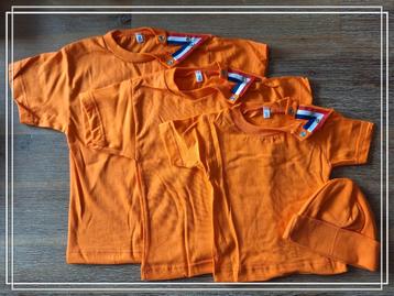 Oranje shirts mutsje EK DIY Koningsdag 100% katoen 