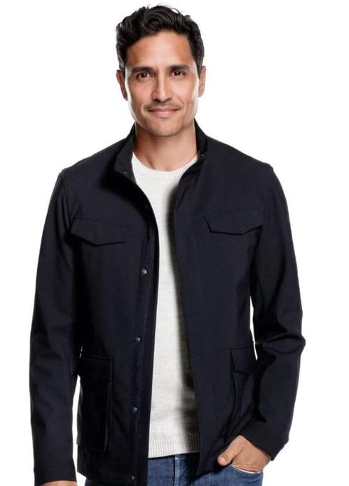 Joe merino field jacket Very dark navy (maat L), Kleding | Heren, Jassen | Zomer, Zo goed als nieuw, Maat 52/54 (L), Blauw, Ophalen of Verzenden