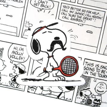 Tennisspeler Snoopy van Peanuts strips sticker