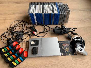 PlayStation 2 met 23 spellen en 1 geheugenkaart 