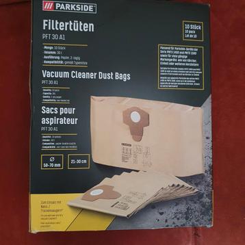filter vacuum cleaner zak PFT 30 A1 parkside 10 stuks 1 doos