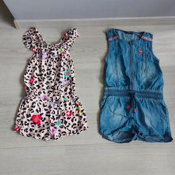 2 jumpsuits maat 122/128 (Hema en Europe kids)