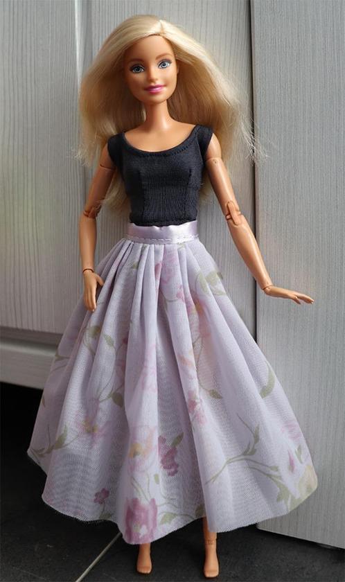 Barbie kleding nieuw - Outfit - Lange rok met top paars, Kinderen en Baby's, Speelgoed | Poppen, Nieuw, Barbie, Ophalen of Verzenden