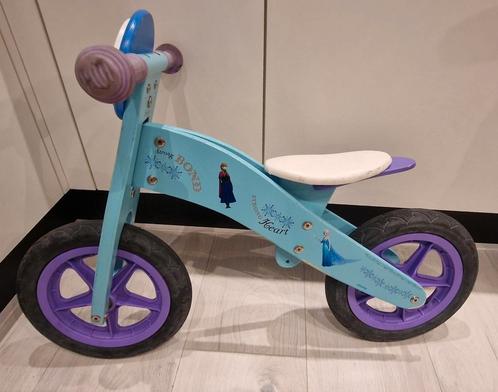 Disney Frozen 2 houten loopfiets, Kinderen en Baby's, Speelgoed | Buiten | Voertuigen en Loopfietsen, Zo goed als nieuw, Loopfiets