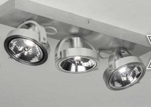 Industriële LED 3 lichts spot aluminium (RietveldSliedrecht), Huis en Inrichting, Lampen | Spots, Nieuw, Metaal of Aluminium, Led