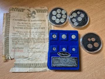 Collectie Miniatuur Providence Mint USA Coins 25 st. Zilver