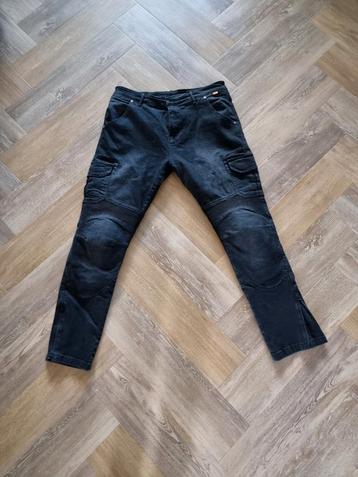 Motor broek Seco jeans grijs/zwart