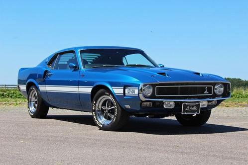 1969 Ford Shelby Mustang GT 500 / 428 CJ V8, 335 pk, C6 auto, Auto's, Oldtimers, Bedrijf, Ford, Benzine, Coupé, Automaat, Blauw