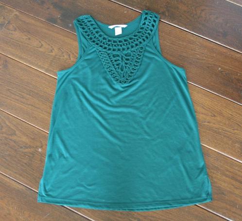 **  H&M Conscious mouwloze top, maat S **, Kleding | Dames, Tops, Zo goed als nieuw, Maat 36 (S), Groen, Zonder mouw, Verzenden