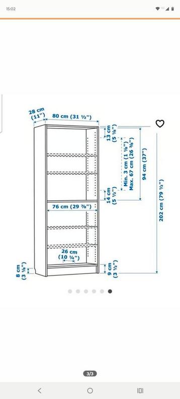 Ikea Billy Boekenkast - Zwartbruin - afbeelding 5 Ikea Billy Boekenkast - Zwartbruin - afbeelding 5