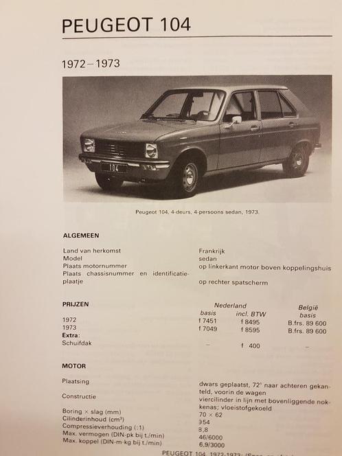 4 x Peugeot 104 Olyslager Kluwer Vraagbaken, Auto diversen, Handleidingen en Instructieboekjes, Ophalen of Verzenden