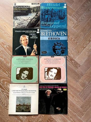 8 LP's oa van Vivaldi, Händel, Beethoven en Sibelius