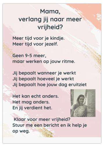 Mama wil jij meer vrijheid? Begin jouw online business !