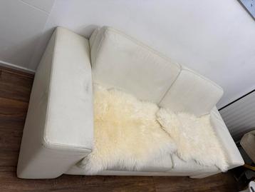 Montel Design Leren Tweezitsbank Creme