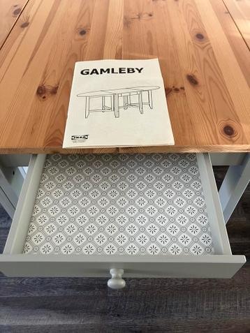 Inklapbare tafel, Gamleby Ikea, grenen hout - afbeelding 3 Inklapbare tafel, Gamleby Ikea, grenen hout - afbeelding 3