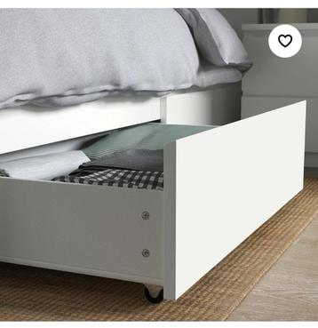 Eenpersoonsbed met opberglades - wit (IKEA stijl) - afbeelding 4 Eenpersoonsbed met opberglades - wit (IKEA stijl) - afbeelding 4