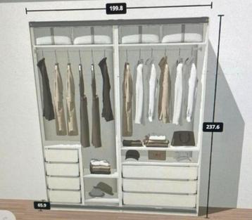 IKEA pax | kledingkast | wit | schuifdeuren | topstaat! - afbeelding 1 IKEA pax | kledingkast | wit | schuifdeuren | topstaat! - afbeelding 1