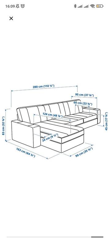 IKEA KIVIK bank (1 jaar oud) + optionele salontafel - afbeelding 4 IKEA KIVIK bank (1 jaar oud) + optionele salontafel - afbeelding 4