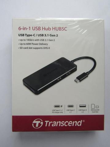 Transcend HUB5C USB C hub nieuw