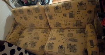 Gezellige Tweepersoons slaapbank met patroon