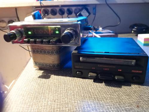 Mitsubishi FM - stereo oldtimerradio+ cassettedeck, Auto diversen, Autoradio's, Gebruikt, Ophalen of Verzenden