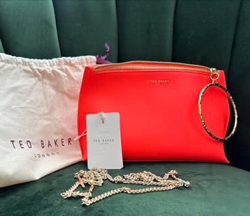 Ted Baker Neon Orange Ingaah Bracelet Clutch Bag