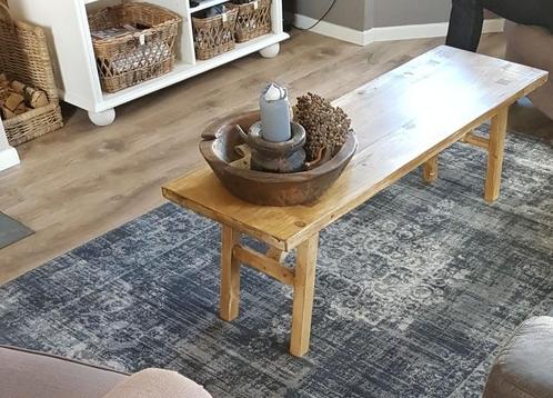 Salontafel en 3 side-table's landelijk brocant stoer, Huis en Inrichting, Tafels | Salontafels, Zo goed als nieuw, Minder dan 50 cm