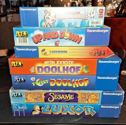 te koop: lot E - 7 mooie Ravensburger spellen., Hobby en Vrije tijd, Gezelschapsspellen | Bordspellen, Gebruikt, Een of twee spelers