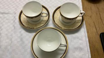 Wedgwood theekopjes porselein, Clio, cornucopia, jaren 90