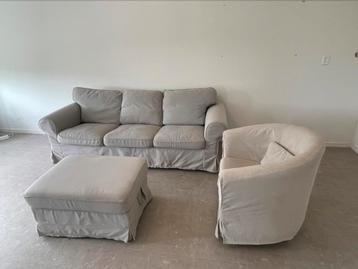 Ektorp 3 zits bank, kivik voetenbank en Tullsta fauteuil - afbeelding 5 Ektorp 3 zits bank, kivik voetenbank en Tullsta fauteuil - afbeelding 5