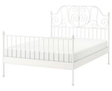 Ikea bed wit Leirvik 140x200 - afbeelding 2 Ikea bed wit Leirvik 140x200 - afbeelding 2