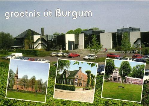 groetnis uit Burgum - 4 afb - ongelopen, Verzamelen, Ansichtkaarten | Nederland, Ongelopen, Overijssel, Ophalen of Verzenden