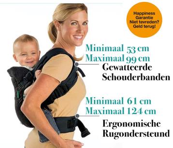 4-in-1 babydraagzak - JustGoHome - Baby draagdoek - 4 Draagm